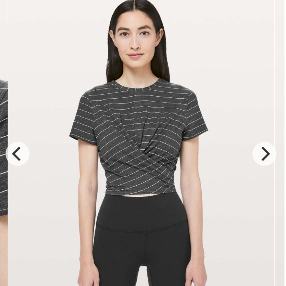 Lululemon Time To Restore Stripe Wrap Top